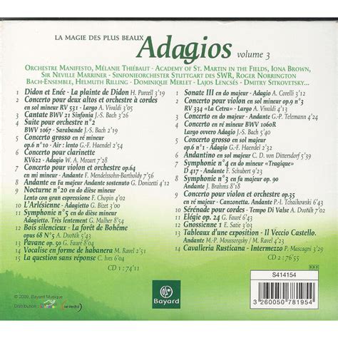 La Magie Des Plus Beaux Adagios Volume 3 By Orchestre Manifesto CD