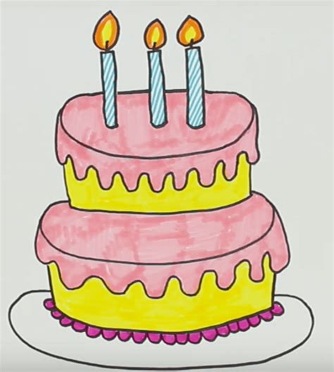 Tutoriel Dessein Comment Dessiner Un G Teau D Anniversaire Fahtia