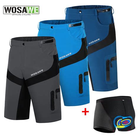 Wosawe Mens Cycling Shorts Breathable Outdoor Sports Mtb Shorts Bicycle