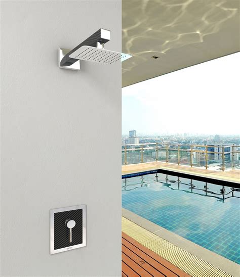 Shower Mixer Tap Mix Carbon R Inoxstyle Wall Mounted