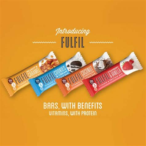 Fulfil Vitamins And Protein Bar Dark Chocolate Salted Caramel 15 X 55g