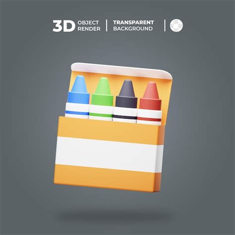 Icono De Crayones D Archivo Psd Premium