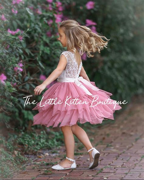 Tulle Flower Girl Dress Ivory Flower Girl Dress White Lace Flower