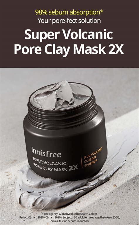 Innisfree Renewal Super Volcanic Pore Clay Mask 2X 100ml Korean