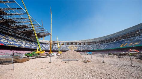 Un paseo por las entrañas de las obras del Camp Nou