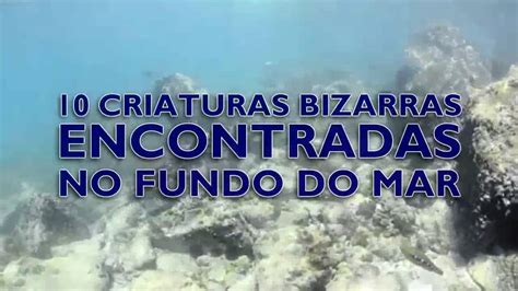 Top 10 Criaturas Bizarras Encontradas No Fundo Do Mar YouTube