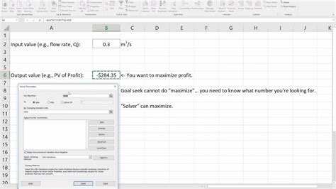 Use The Solver Add In For Microsoft Excel To Find A Maximum Value Of