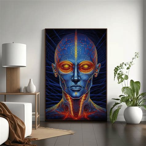 DMT Painting Psychedelic Wall Decor Trippy Art Print - Etsy