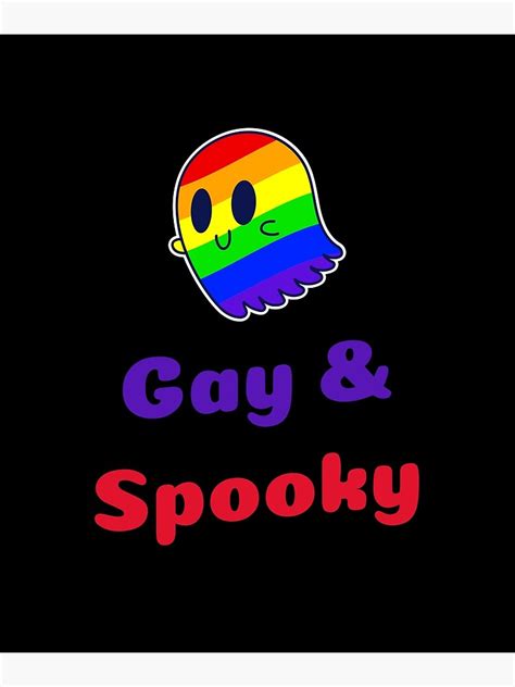 Gay And Spooky Rainbow Ghost Poster For Sale By Squishstitches