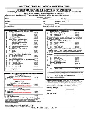 Fillable Online Bexar Tx Tamu H Ers Must Complete One Entry Form For