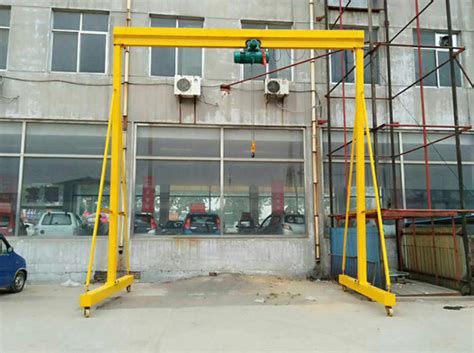 Indoor Warehouse Portable Gantry Crane Adjustable Electric Driven Anti