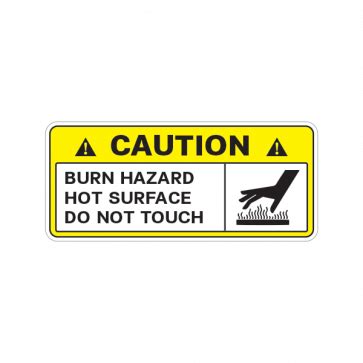 Caution Burn Hazard Hot Surface Do Not Touch Physiotherapy Fire Extinguisher Maths