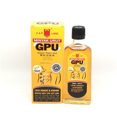 Jual CAPLANG Cap Lang Minyak Urut GPU 60ml 30ml Shopee Indonesia