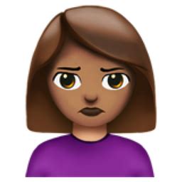 Woman Pouting Medium Skin Tone Emoji U 1F64E U 1F3FD U 200D U 2640