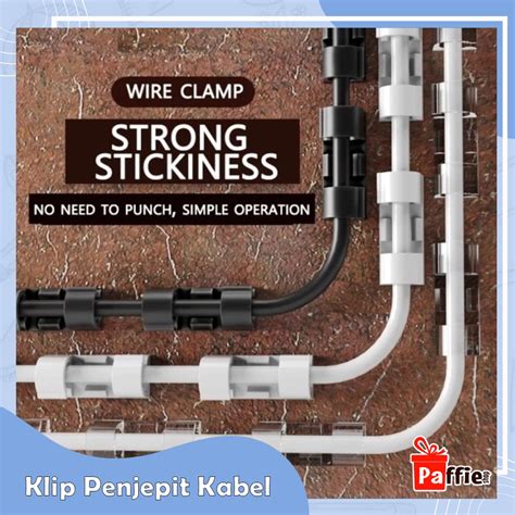 Jual Klip Penjepit Kabel Klem Perapih Cable Wire Hose Clamp Meja