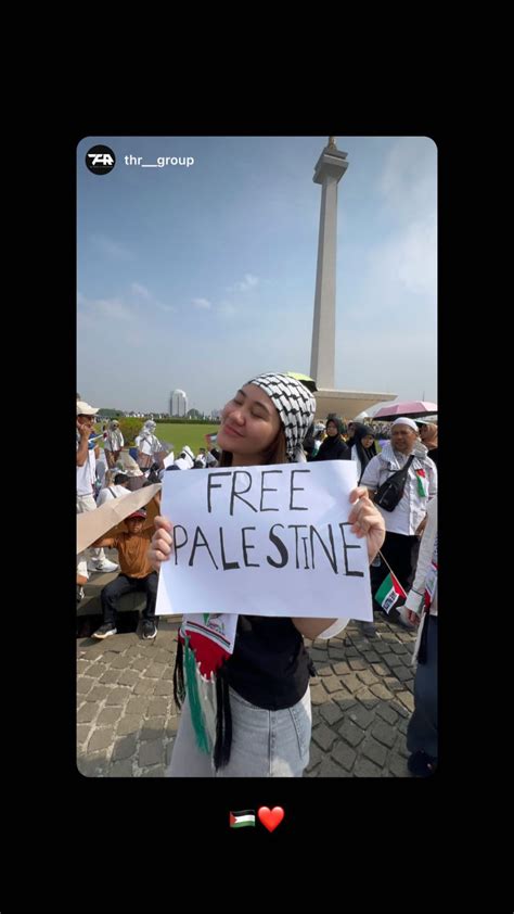 Potret Aaliyah Massaid Ikut Aksi Bela Palestina