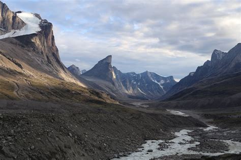 Mt. Thor in Auyuittuq National Park, Baffin Island, Canada, taken last ...