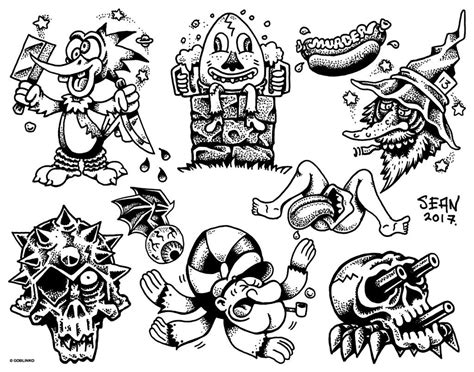Printable Tattoo Flash Sheets - USE EDU PL