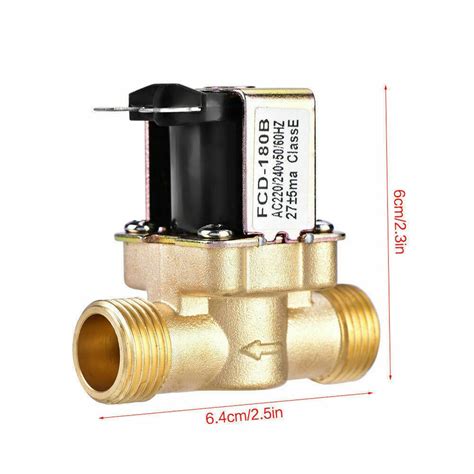 Válvula magnética solenoide eléctrica de latón AC 220V N C de 1 2