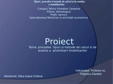 PPTX Ppt Tipuri Procede Si Metode De Calcul Si De Analiza A