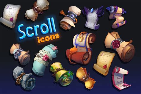 Scroll Icons Pack D Unity Asset Store