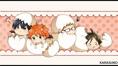 Download Chibi Haikyuu Karasuno First Years Wallpaper | Wallpapers.com