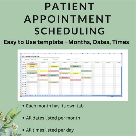 Patient Appointment Scheduling Template Clinic Medical Office - Any