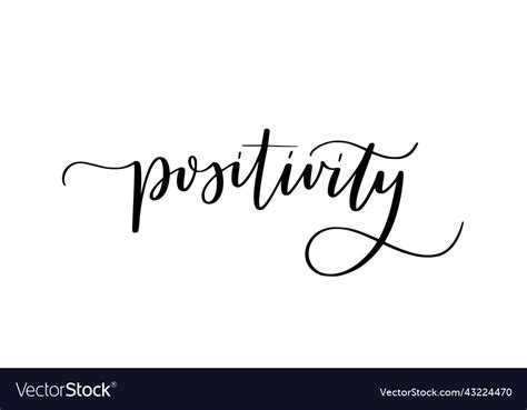 Positivity Cute Modern Calligraphy Word Royalty Free Vector