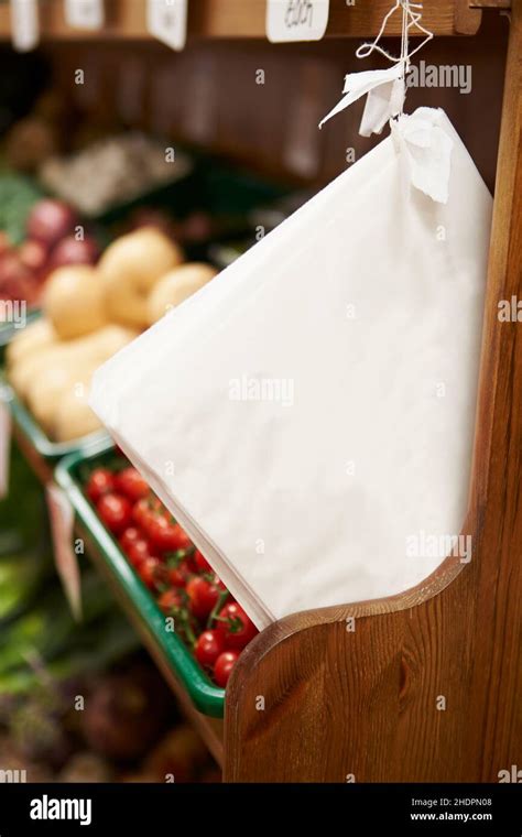 Paper Bag Retail Supermarket Vegetable Department Paper Bags