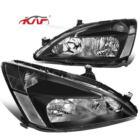 Replacement Headlight Black Housing Clear Corner Headlamp For Honda