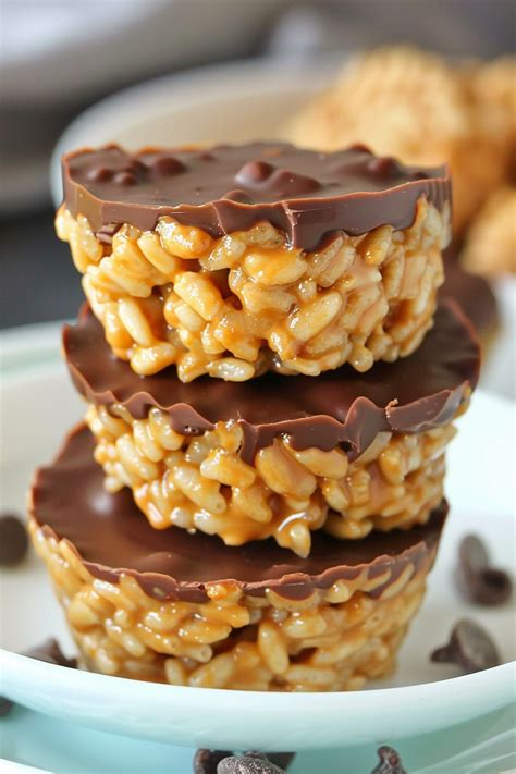 Chocolate Peanut Butter Rice Krispy Cups That Oven Feelin