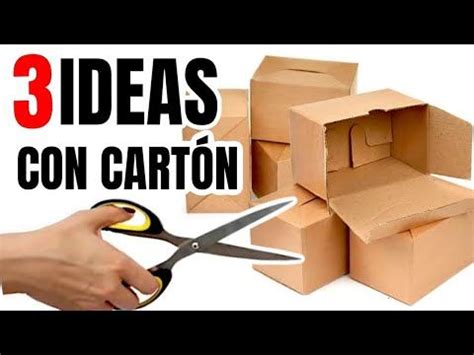 3 IDEAS geniales para REALIZAR con cartón MANUALIDADES fáciles y