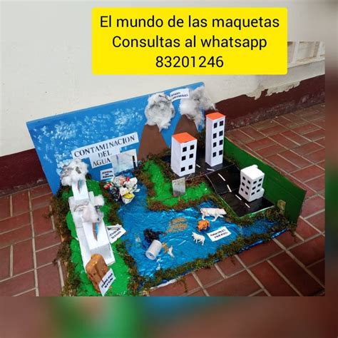 Maqueta contaminación del agua Projects Kids Visually impaired