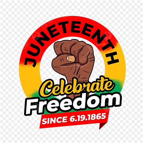 Juneteenth Freedom Day Hd Transparent Modern Vector Label Juneteenth