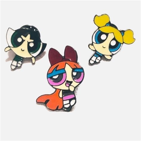 Jewelry Powerpuff Girls 3piece Enamel Pin Set Price Firm Poshmark