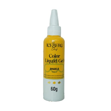 Corante Liquid Gel Amarelo Iceberg 60g Corante Liquid Gel Amarelo