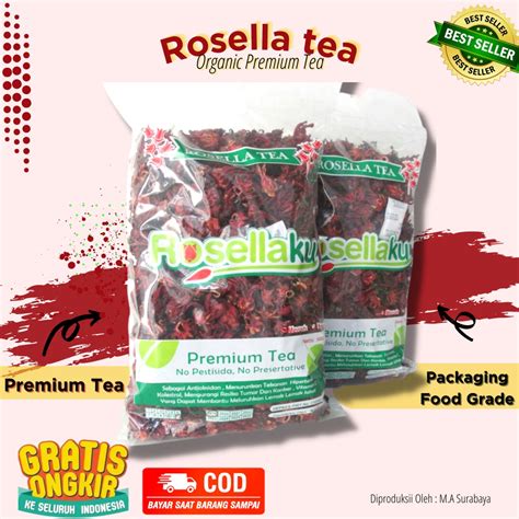 Jual JUAL TEH ROSELLA PREMIUM 100 ORGANIK HIBICUS TEA BUNGA ROSELA