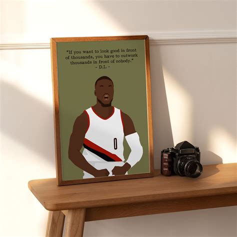 LOLUIS Damian Lillard Basketball Superstar Quote Poster