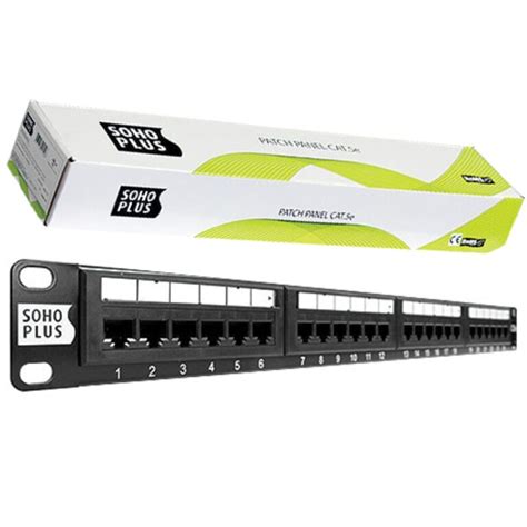 Patch Panel 24 Portas Cat 5E T568A B Furukawa Soho Plus Rede Magazinetati