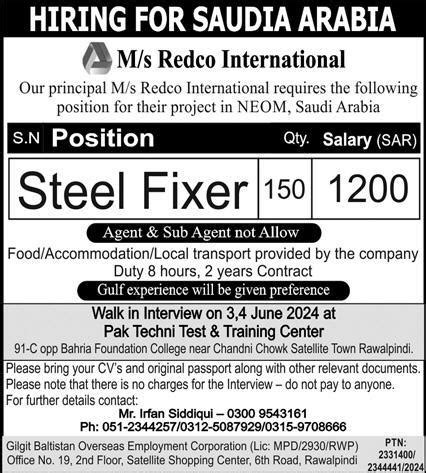 Redco International Saudi Arabia Jobs Recruitment