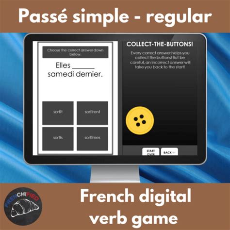 Digital Game To Practice Passé Simple Regular Verbs Frenchified