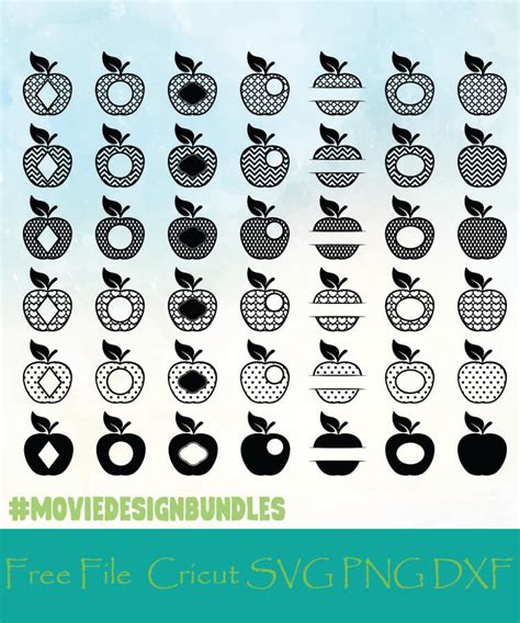 Apples Monogram Frames Free Designs Svg Png Dxf For Cricut Movie