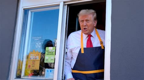 Trump Works Drive Thru At Bucks County Mcdonalds Before Town Hall In