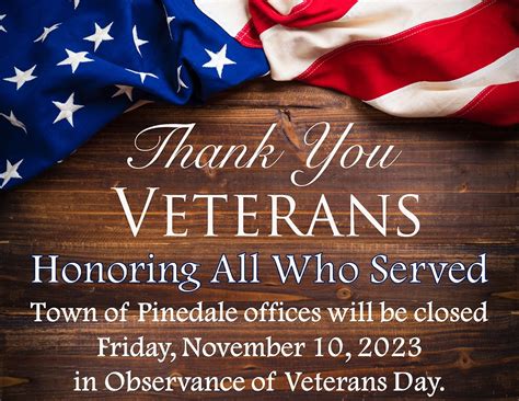 Town Offices Closed For Veterans Day