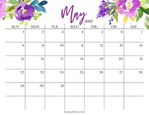 55 Aesthetic Cute May 2022 Calendars Free Download Onedesblog