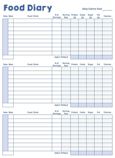 Weight Loss Diary 10 Free Pdf Printables Printablee