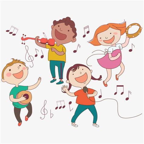 Playing Musical Instrument Vector PNG Images, A Child Who Plays Musical ...