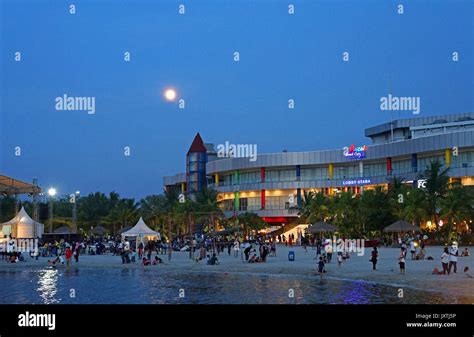 Ancol Beach City at Night, Jakarta, Indonesia Stock Photo - Alamy