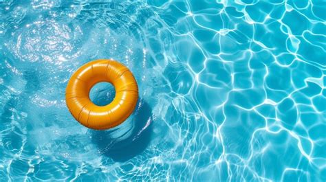 Premium Photo Colorful Inflatable Tube Floating In Swimming Pool