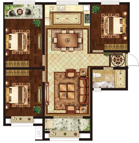 衡水恒丰·理想城3室2厅1卫户型图 衡水楼盘网